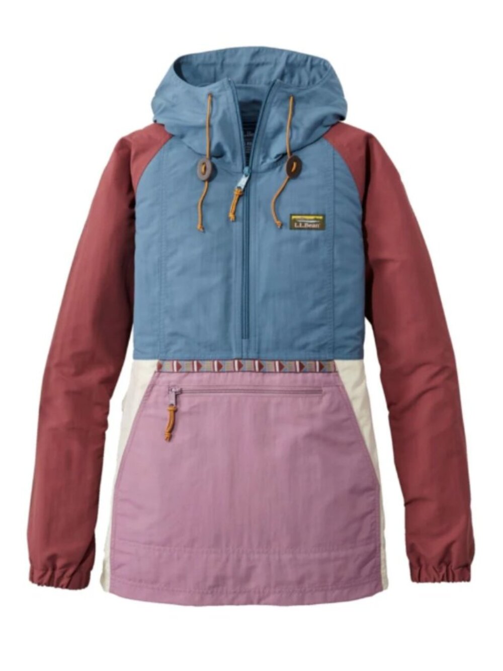 L.L. Bean Women's Mountain Classic Anorak, Multi-Color Size Small